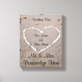 Strand Shell Hart Gepersonaliseerd Canvas Afdruk (Voorkant)