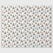 Strand Shell Kerstboom Patroon Cadeaupapier (Vlak)