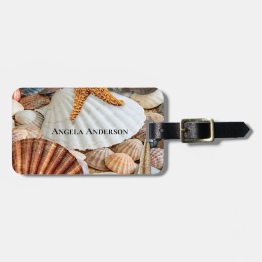 strand Shells Starfish Bagagelabel (Voorkant horizontaal)