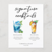 Strand Signature Cocktails Bruiloft Menu (Voorkant)