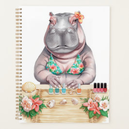 Strand Spa Nijlpaard in Bikini Manicure Kustschoon Planner