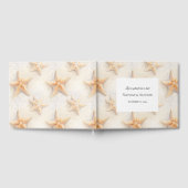 Strand Starfish Ocean Cream Peach Wedding Gastenboek (Volledig)