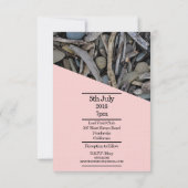 Strand stenen Driftwood bruiloft Kaart (Achterkant)