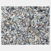 Strand stenen kiezels fleece deken (Voorkant (Horizontaal))