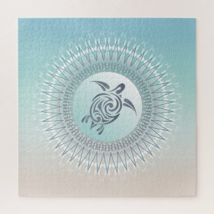 Strand stijl Schildpad en Mandala Legpuzzel