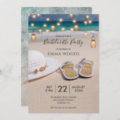 Strand String Lights Bachelorette Party Kaart (Voorkant / Achterkant)