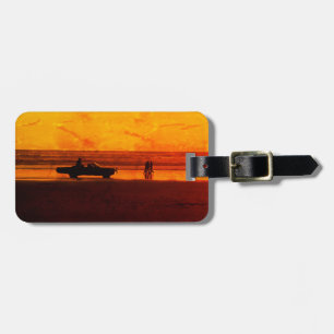 strand Sunset bagagelabel