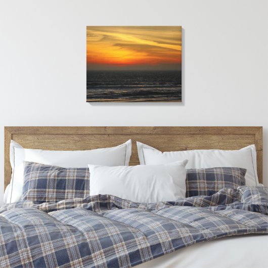 strand Sunset Canvas (Insitu (Slaapkamer))