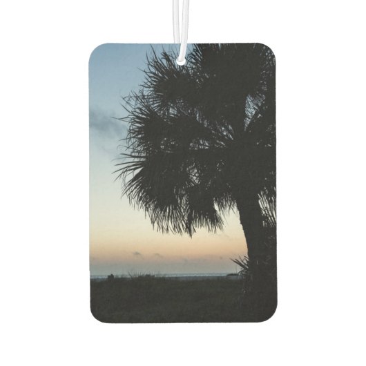Strand Sunset Palm Tree Auto Luchtverfrisser (Achterkant)