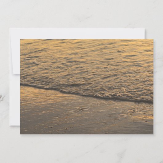 Strand Sunset Schelpen Slingerlicht  Save The Date (Achterkant)