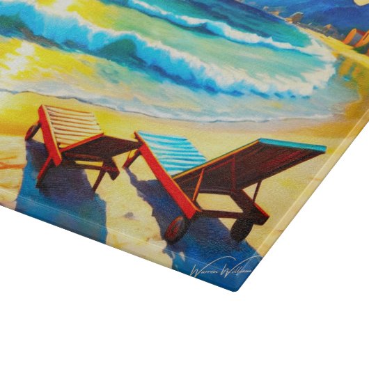 Strand Sunset Serenity snijplank (Hoek)