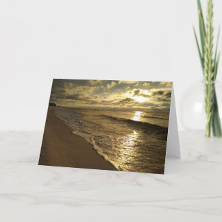 Strand Sunset Waves - Blank Inside Feestdagen Kaart