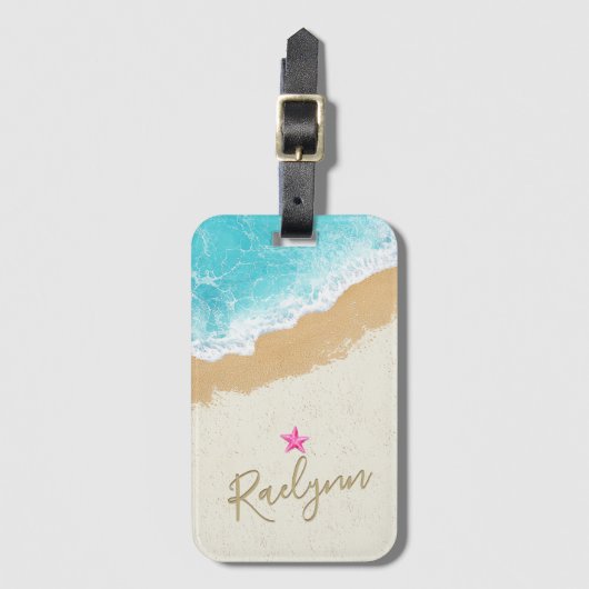 Strand Surf Bagage Label (Voorkant (verticaal))