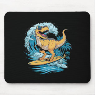 Strand surfen Dinosaur T-rex Surfer  Muismat