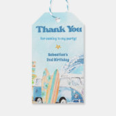 Strand Surfen verjaardagsfeestje Cadeaulabel (Achterkant)