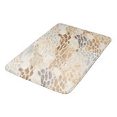 Strand Tan Neutrale Steen Patroon Badmat (Gekanteld)