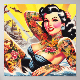  strand Tattoo Pinup Poster