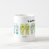 Strand Teenslippers Het leven is beter op het stra Koffiemok (Center)