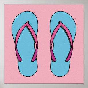 Strand teenslippers poster