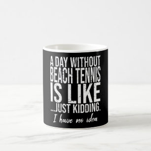Strand Tennis grappige sport cadeau Koffiemok