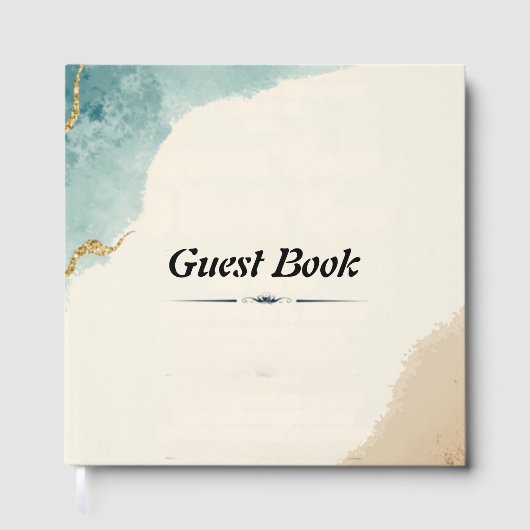 Strand Thema bruiloft gastenboek (Voorkant)