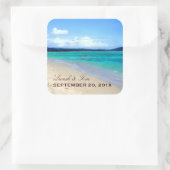 Strand thema bruiloft stickers (Tas)