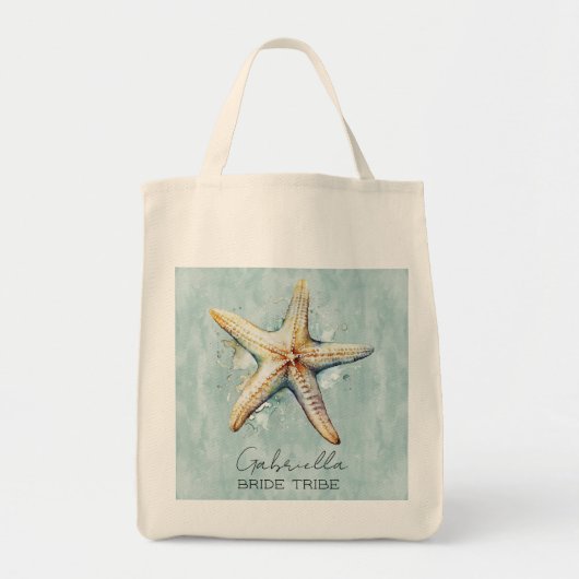 Strand thema bruiloft tote bag (Voorkant)