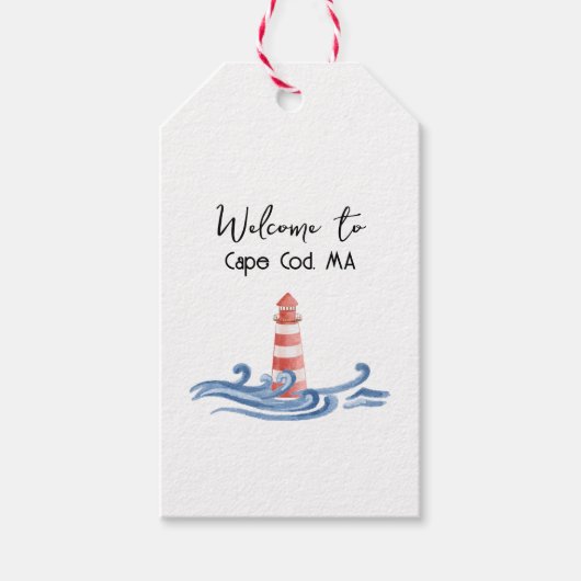 Strand Thema - Cape Code Custom Gift Labels Cadeaulabel (Voorkant)