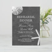 strand thema Chalkboard repesal Dinner Kaart (Staand voorkant)