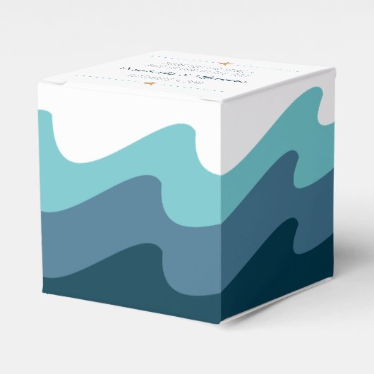 Strand thema Favor Dozen - Blue Wave Bedankdoosjes (Voorkant Zijde)