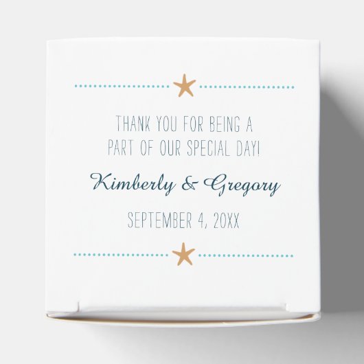 Strand thema Favor Dozen - Blue Wave Bedankdoosjes (Bovenkant)