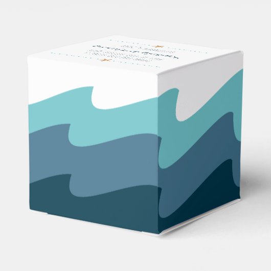 Strand thema Favor Dozen - Blue Wave Bedankdoosjes (Achterkant)