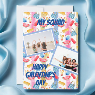 Strand thema Foto Galentine's Day Kaart