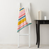 Strand thema kleur strepen sherpa deken (In situ)