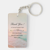 Strand Thema Oefen Diner Favoriet Sleutelhanger (achterkant)