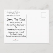 Strand Thema Trouw Save The Date Aankondigingskaart (Achterkant)