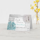 Strand Thema Word Mijn Getuige Voorstel Kaart (Gele Bloem)