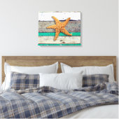 Strand thema zeesterren bruiloft rustiek canvas afdruk (Insitu (Slaapkamer))