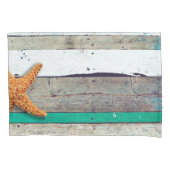 Strand thema zeesterren bruiloft rustiek kussensloop (Voorkant)