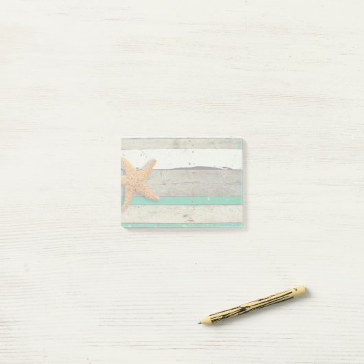 Strand thema zeesterren bruiloft rustiek post-it® notes (Op bureau)