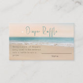 Strand Theme Baby shower Luier Raffle Informatiekaartje (Voorkant)