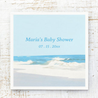 Strand Theme Baby shower Napkin Ocean Zeegezicht Servet