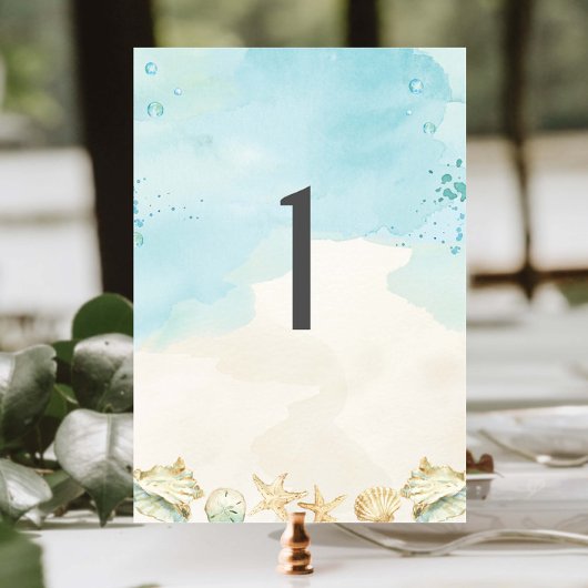 Strand Tropical Coastal Destination Wedding Kaart