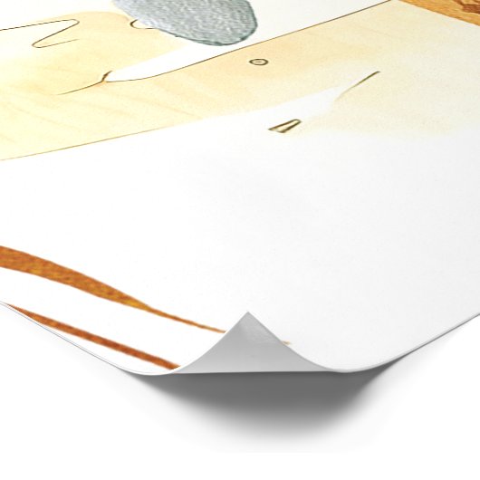 Strand Tropical Florals tachtig welkomstbord poste Poster (Hoek)