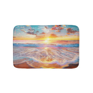 Strand Tropical Sunset Badkamer Vloermatten Badmat