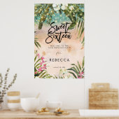 Strand Tropical Sweet 16 Welkomstbord poster (Keuken)