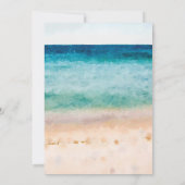 Strand Tropisch Modern Sweet 16 Uitnodiging (Achterkant)