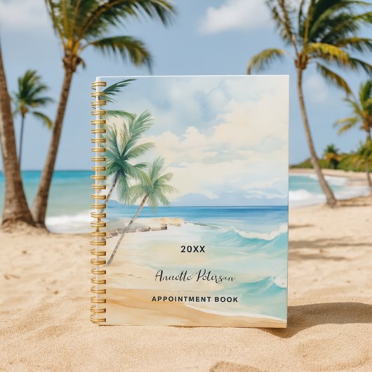 Strand tropische palmbomen golven 2026 planner