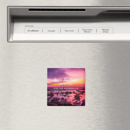 Strand Tropische Zand Bruiloften Moderne Golven Ma Magneet (Insitu (Vaatwasser))