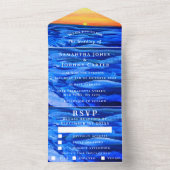 Strand Tropische Zonsondergang Bestemming Ocean Wa All In One Uitnodiging (Binnen)